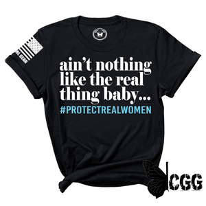 Aint Nothing Like The Real Thing Baby Tee Xs / Black Unisex Cut Cgg Perfect Tee