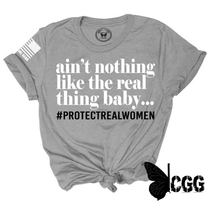 Aint Nothing Like The Real Thing Baby Tee Xs / Steel Unisex Cut Cgg Perfect Tee