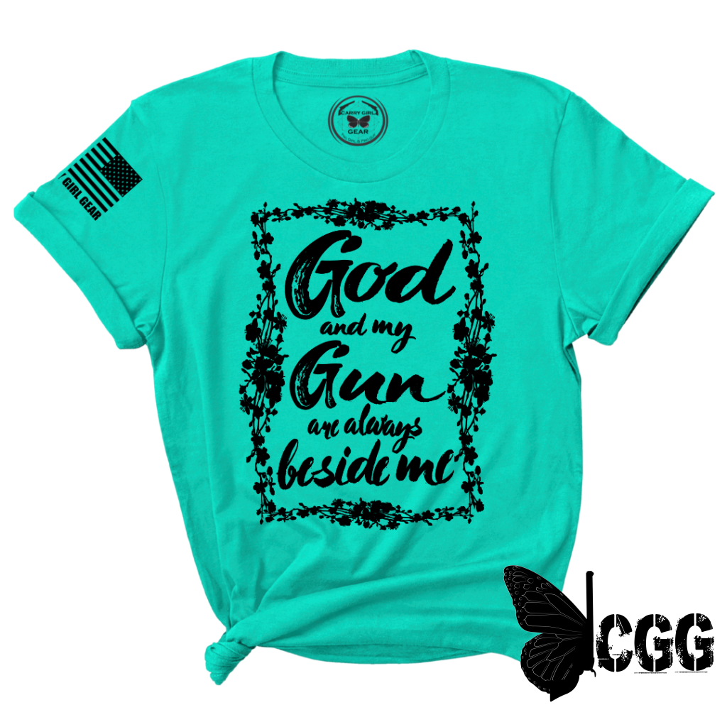 God & My Gun Tee Xs / Jade Unisex Cgg Perfect Tee