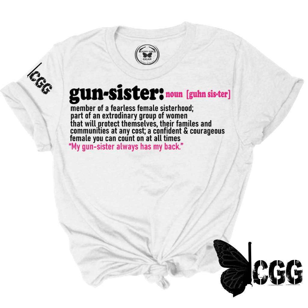 Gun Sister***May 2023 Club Tee Xs / White Womens Cut