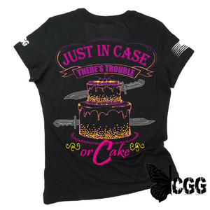 Just In Case Theres Cake Tee Xs / Black Unisex Cut Cgg Perfect Tee