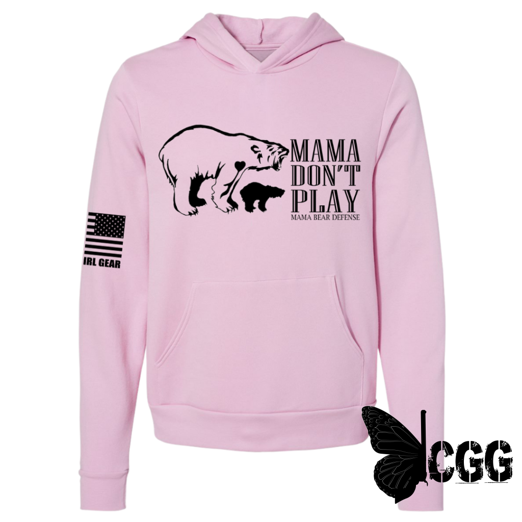 Mama Dont Play Hoodie Military Green / Xs