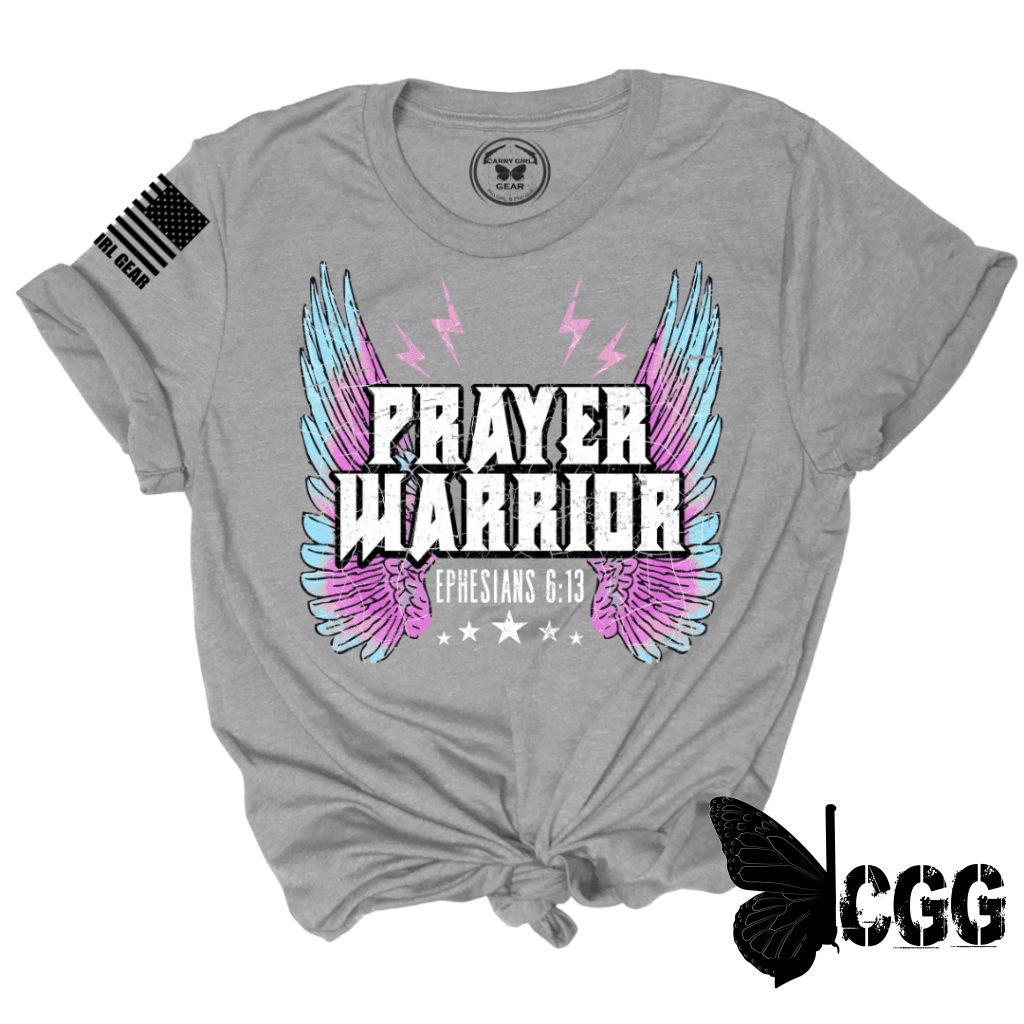 Prayer Warrior Tee Xs / Purple Unisex Cut Cgg Perfect Tee