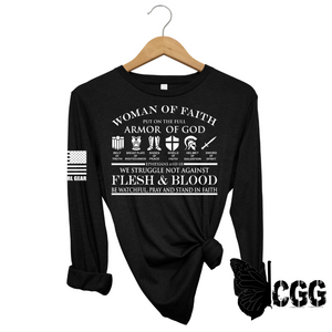 Woman Of Faith Long Sleeve Black / Xs