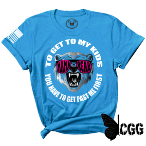 You Have To Get Past Me First Tee Xs / Turquoise Unisex Cut Cgg Perfect Tee