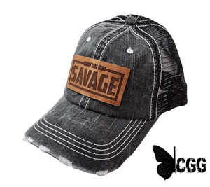 Cgg Savage Leather Patch Trucker Hats