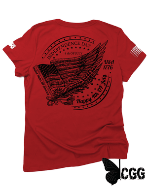 Indepenence Day **june 2022 Club Tee Xs / Red Womens Cut