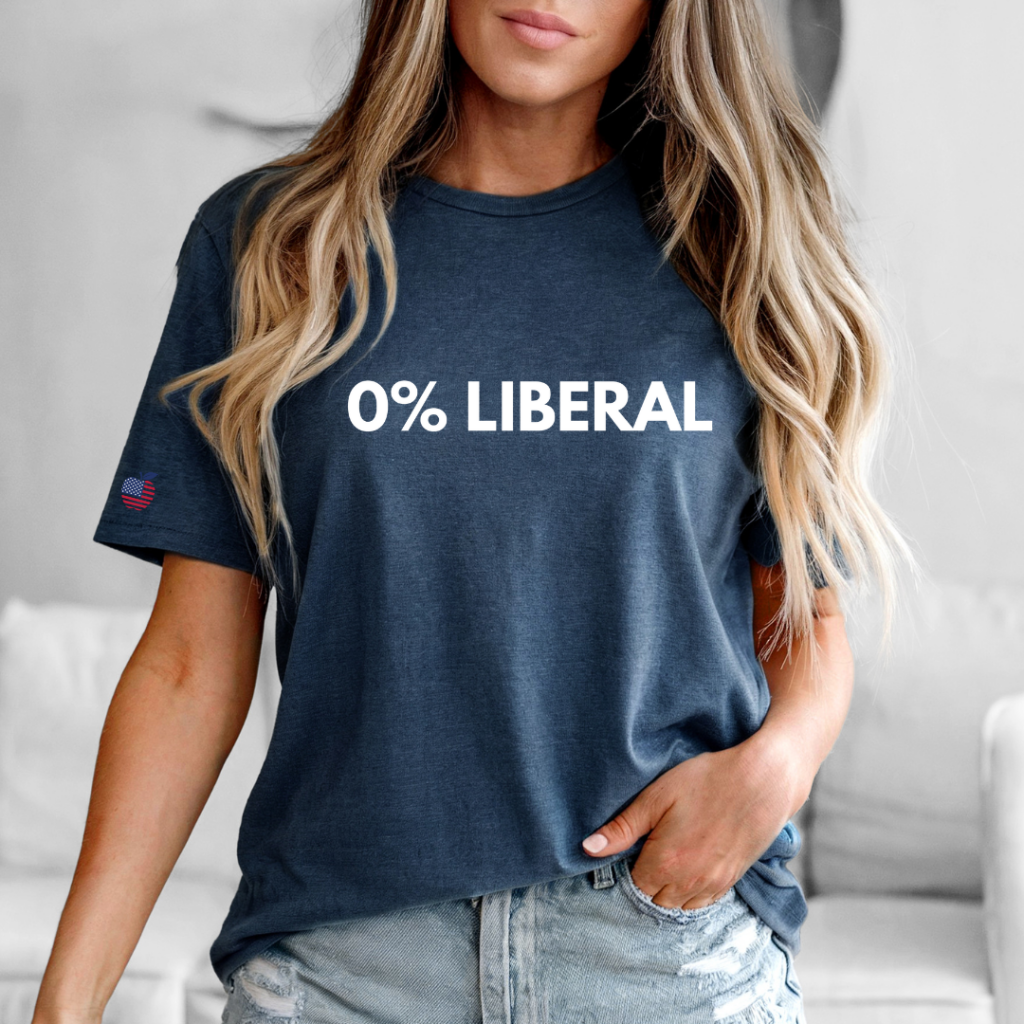 0% LIBERAL TEE HEATHER NAVY / XS / UNISEX TEE T-Shirts