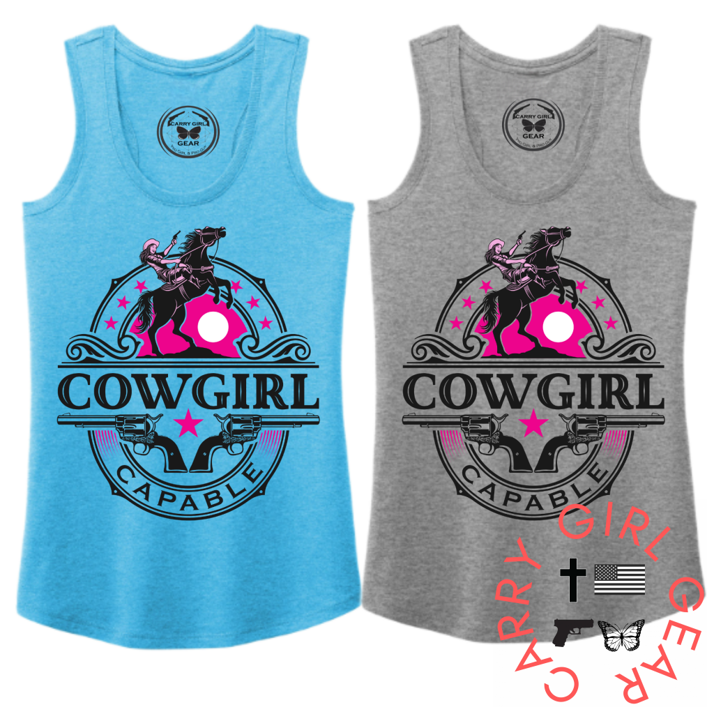 Cowgirl Capable Tank Top Xs / Turquoise Tank Top