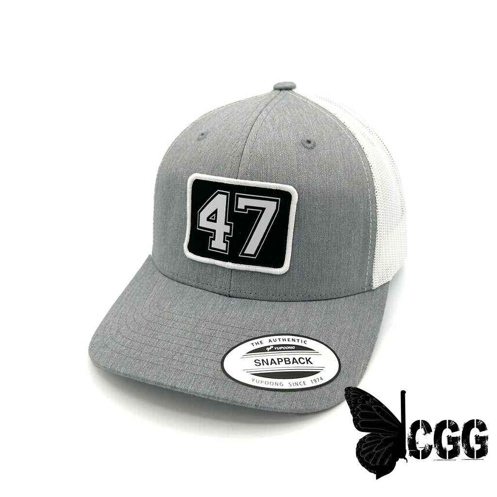 47 Woven Patch Hat Heather And White / Curved Bill Snapback Nc - Hats