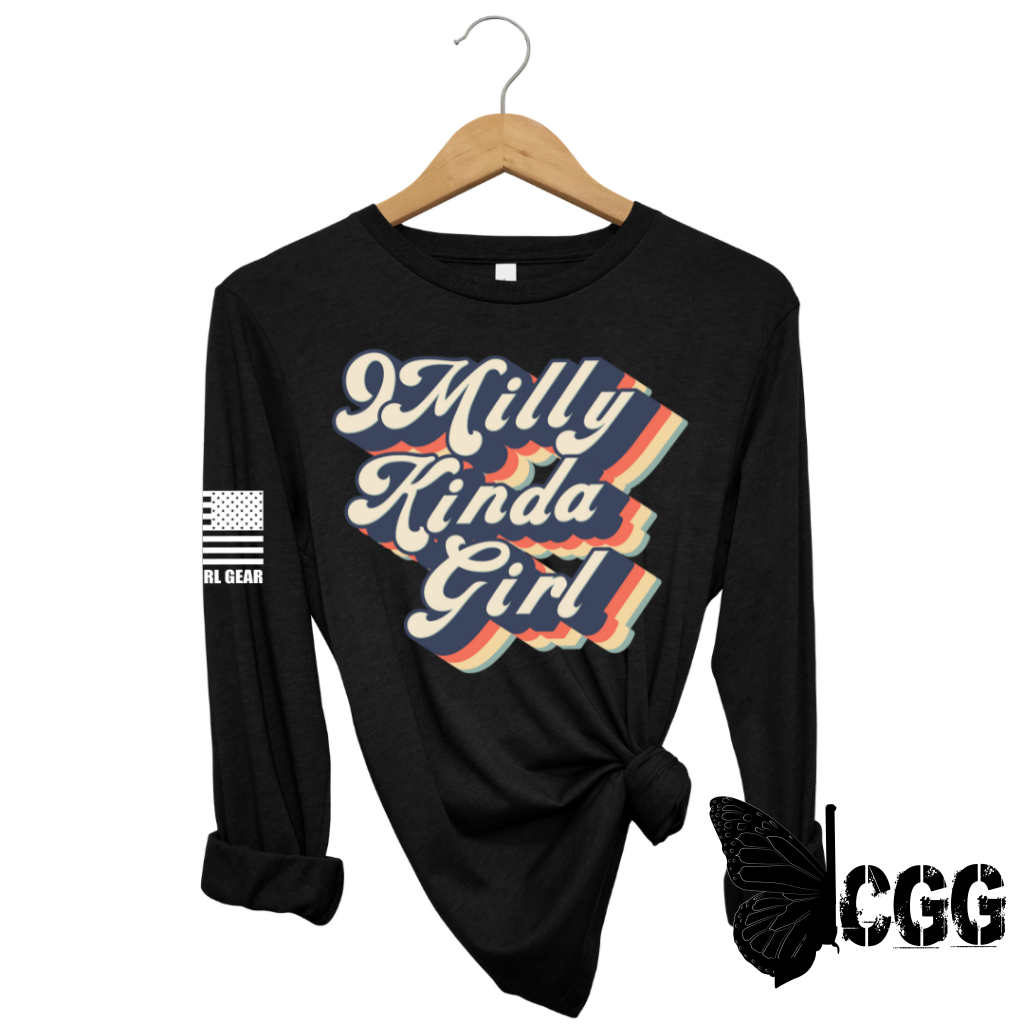 9 Milly Kinda Girl Long Sleeve Black / Xs