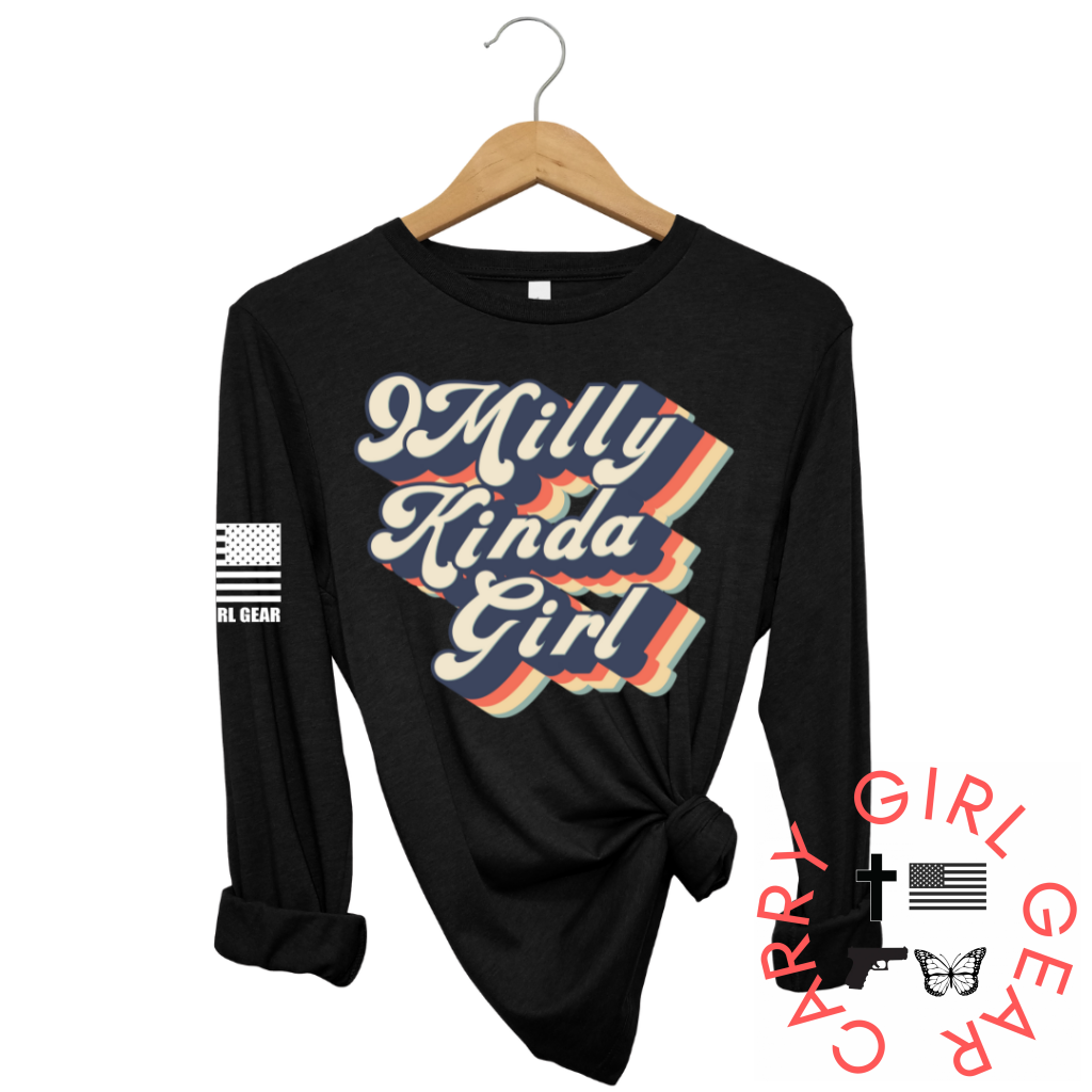 9 Milly Kinda Girl Long Sleeve Black / Xs