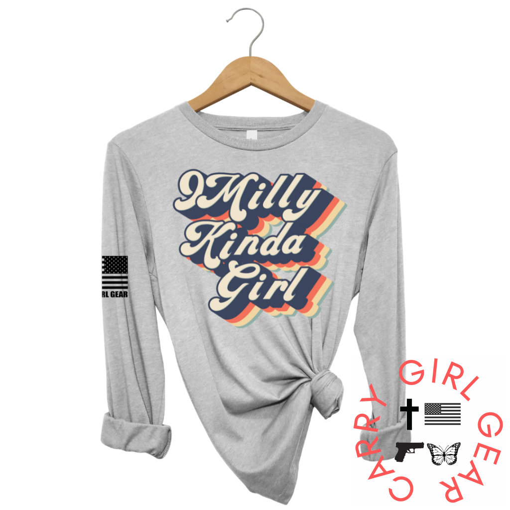 9 Milly Kinda Girl Long Sleeve Steel / Xs