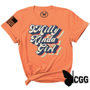 9 Milly Kinda Girl Tee Xs / Coral Unisex Cut Cgg Perfect Tee