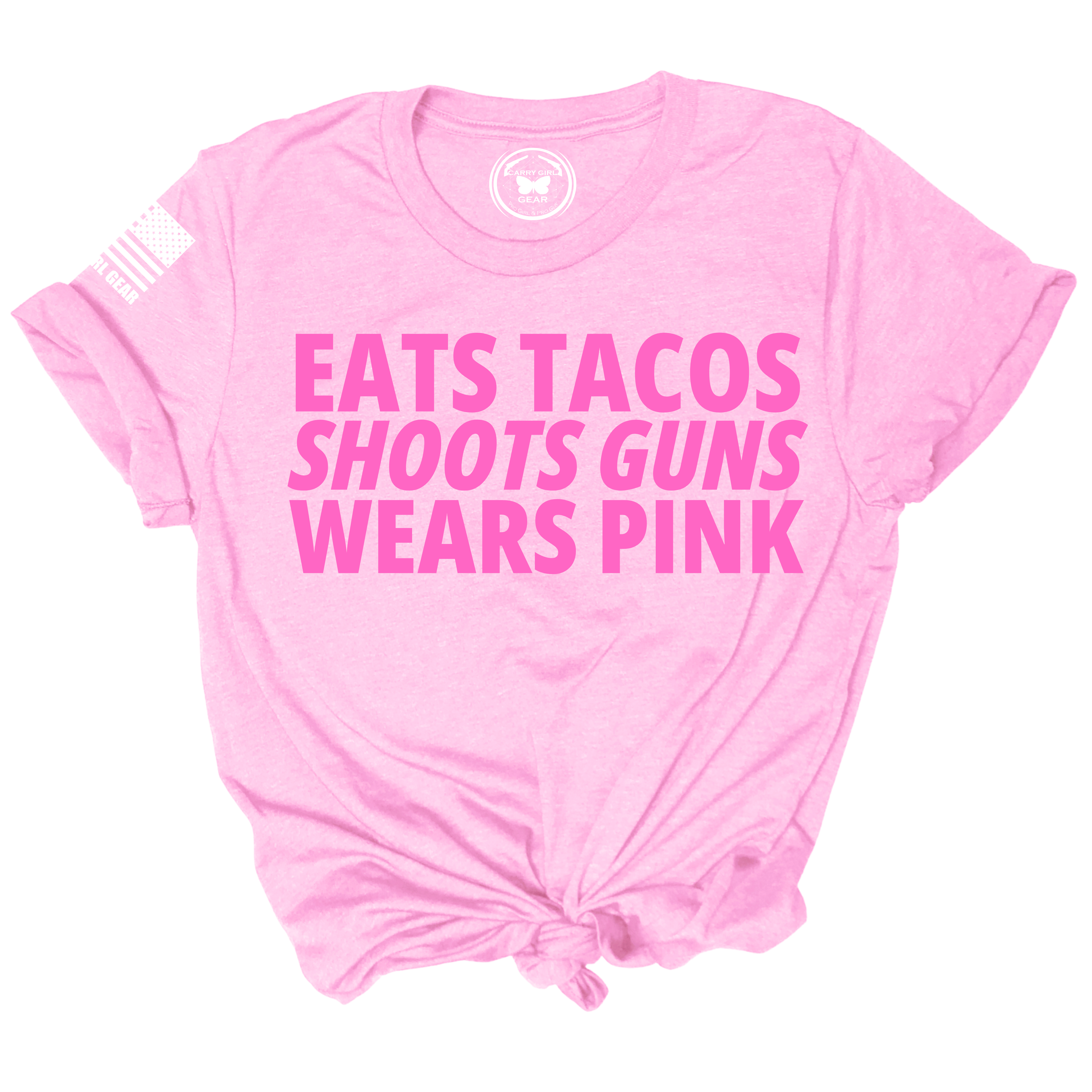 EATS TACOS WEARS PINK Tee