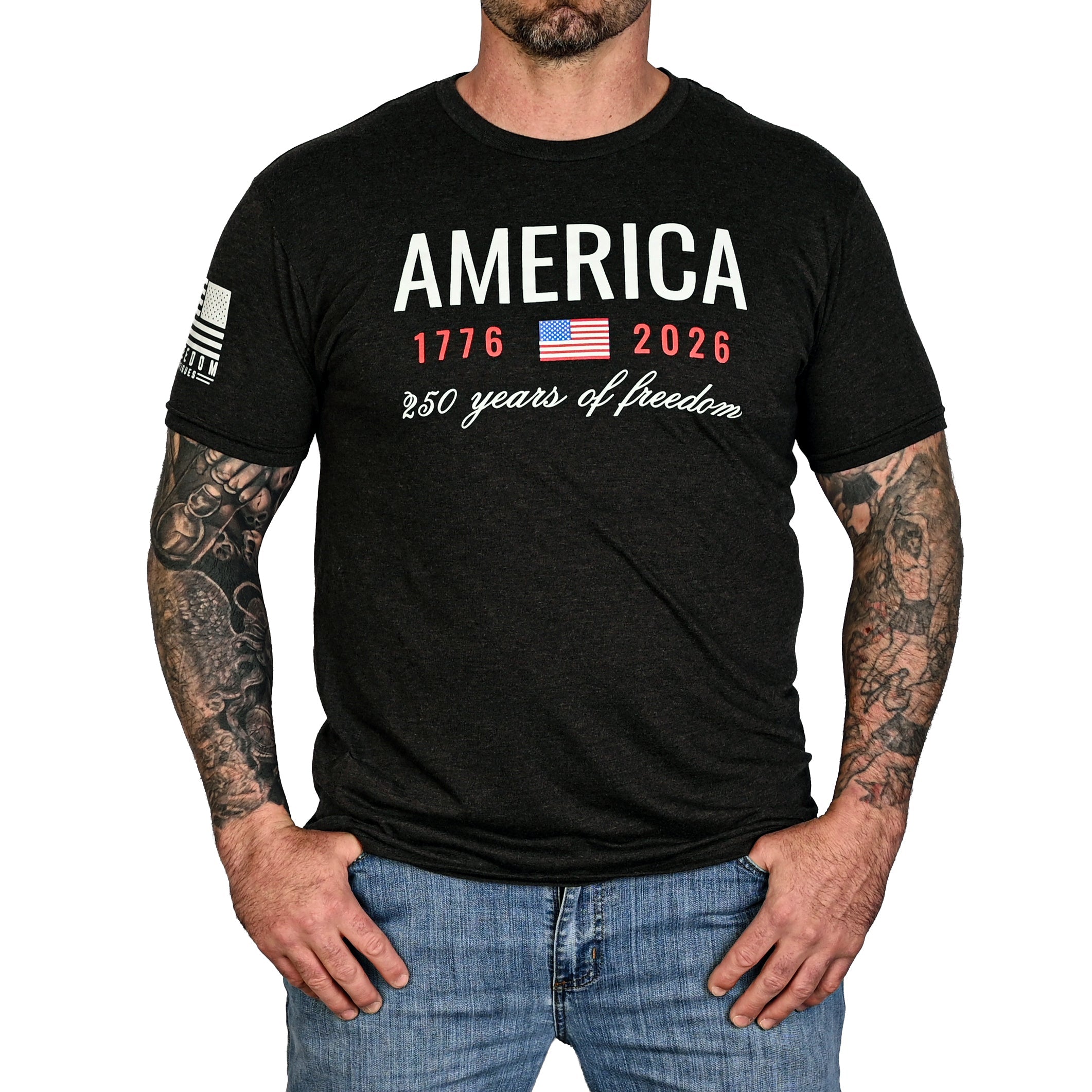 Men's 250 Years of Freedom Patriotic T-Shirt