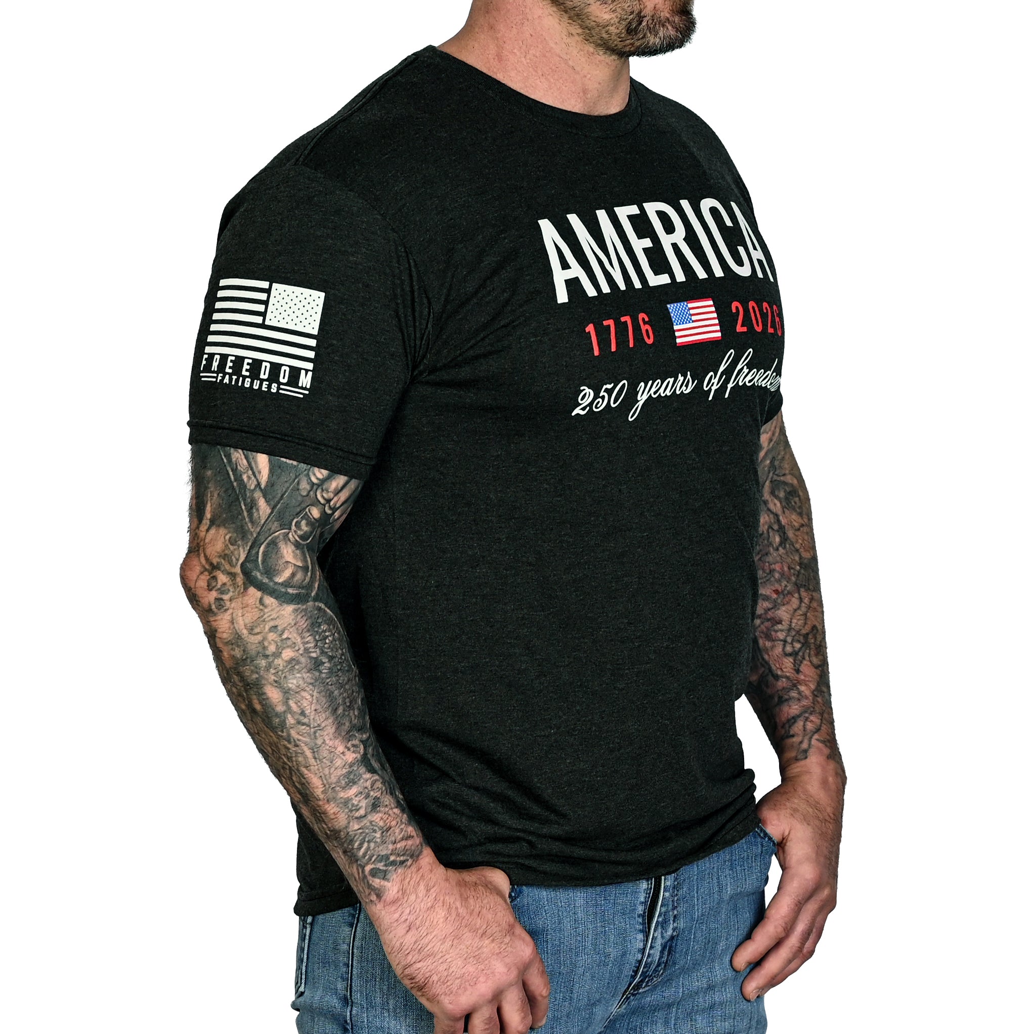 Men's 250 Years of Freedom Patriotic T-Shirt