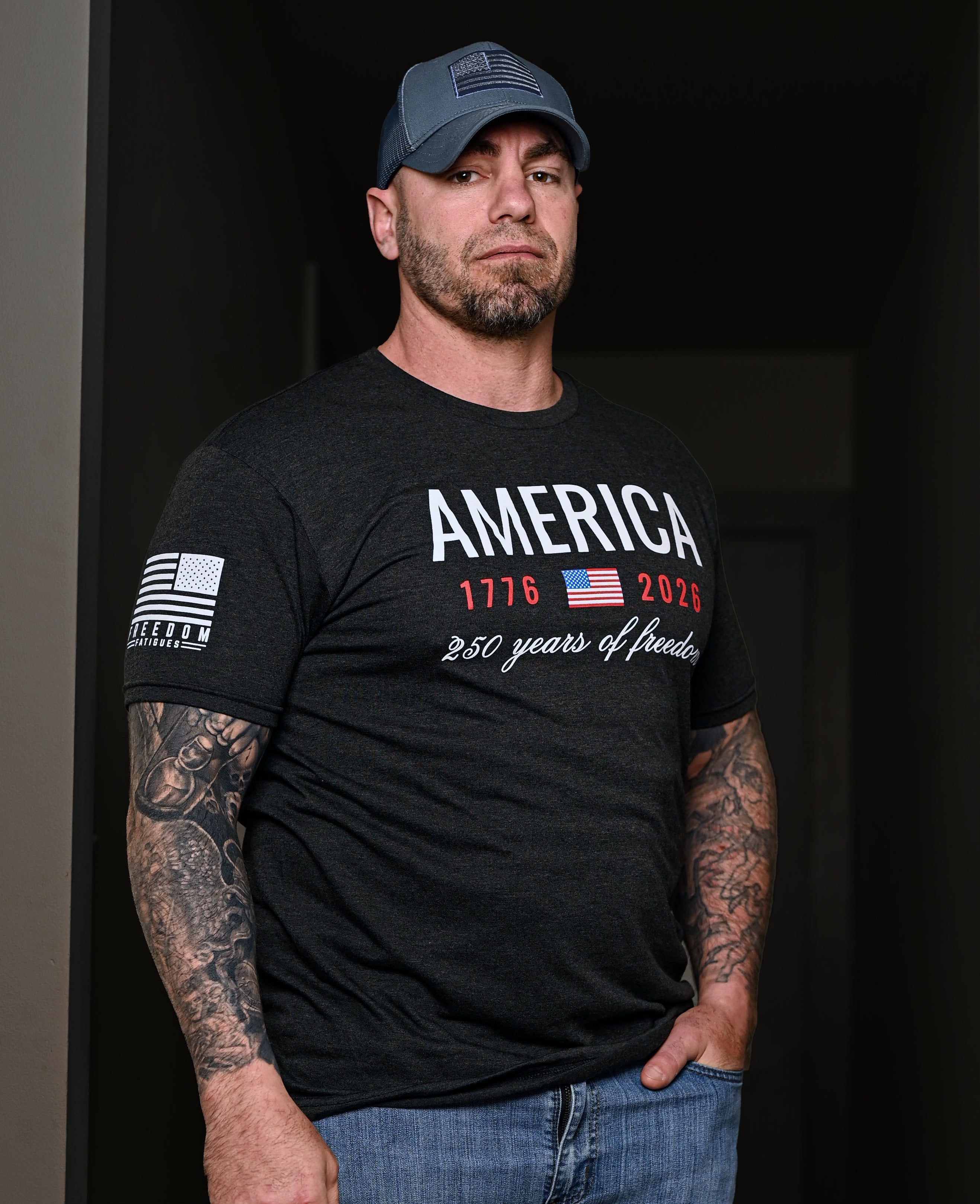 Men's 250 Years of Freedom Patriotic T-Shirt