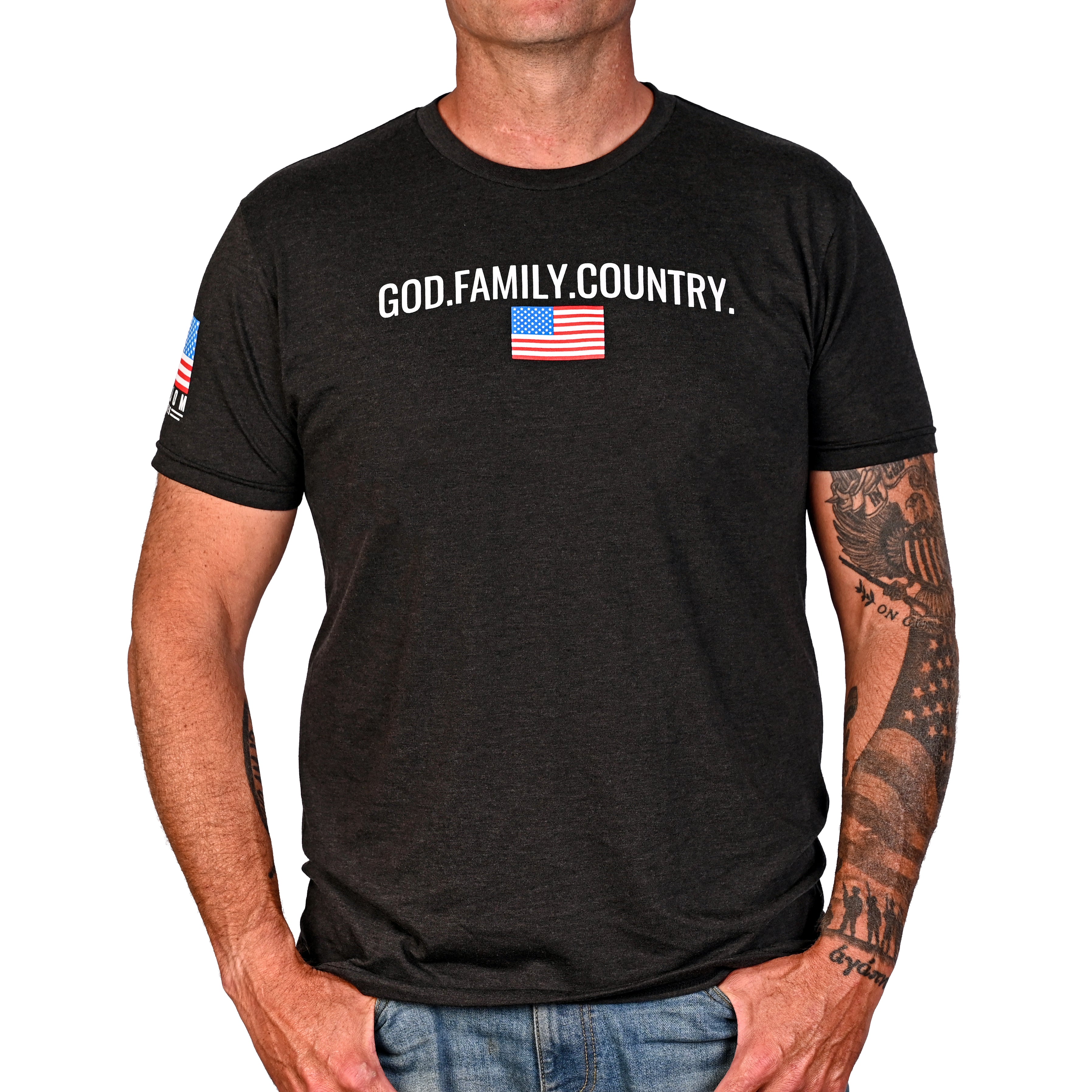 Men's God Family Country Patriotic T-Shirt