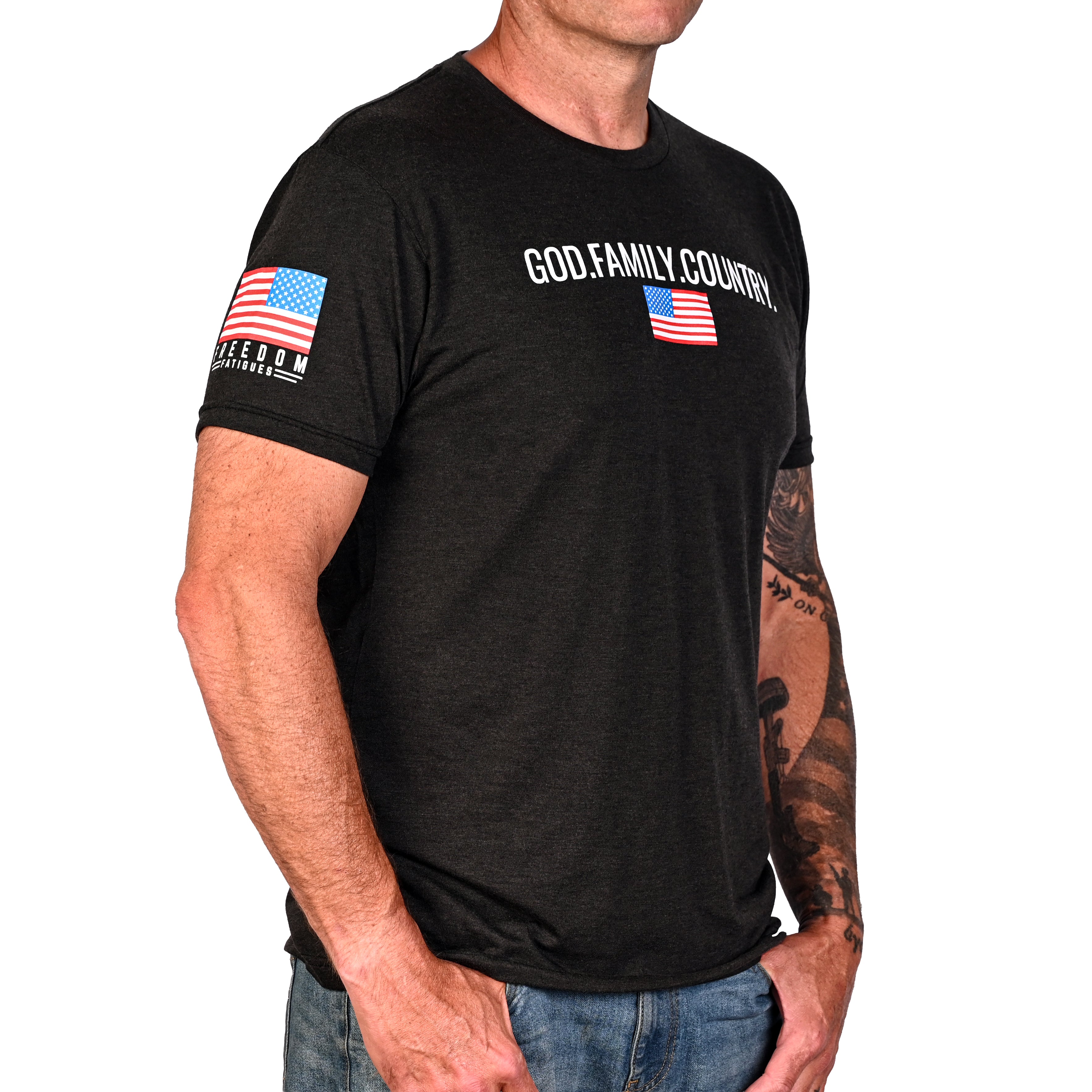 Men's God Family Country Patriotic T-Shirt