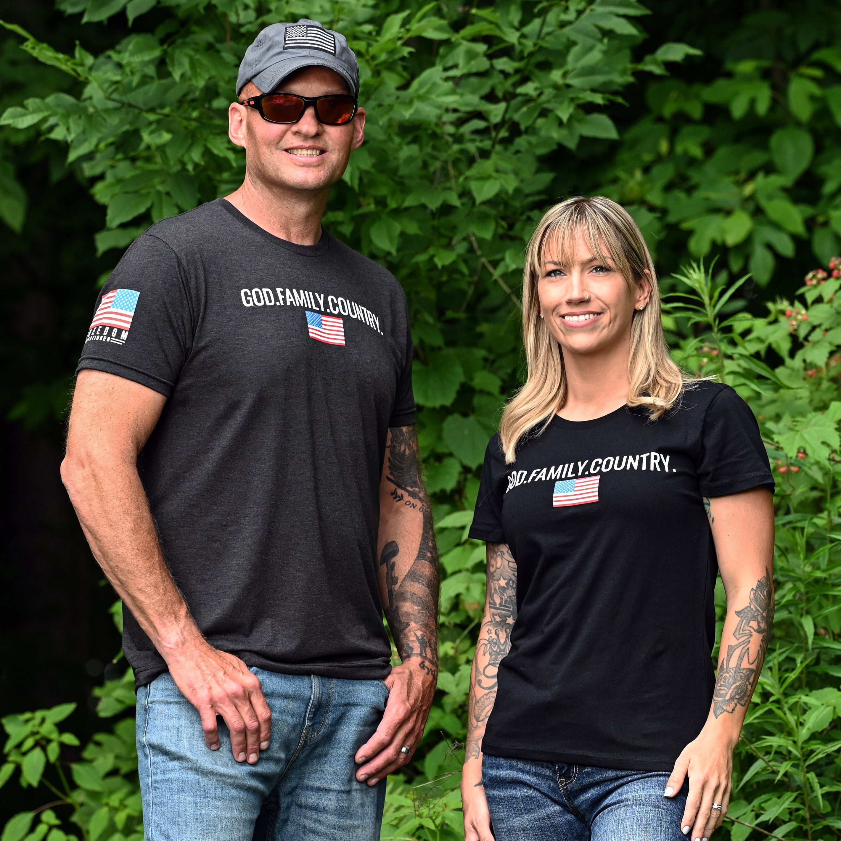 Men's God Family Country Patriotic T-Shirt