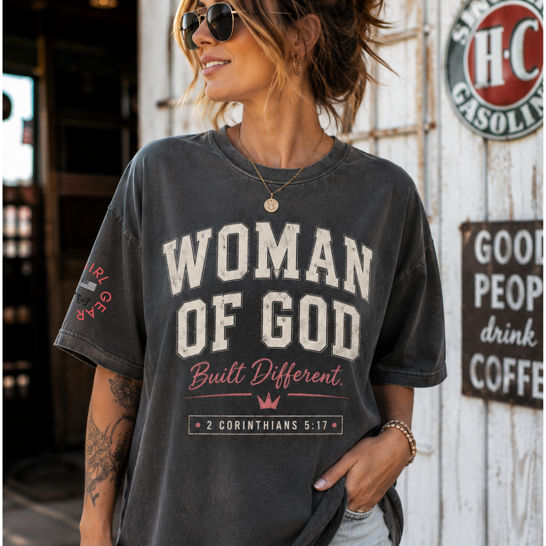 WOMAN OF GOD - BUILT DIFFERENT TEE
