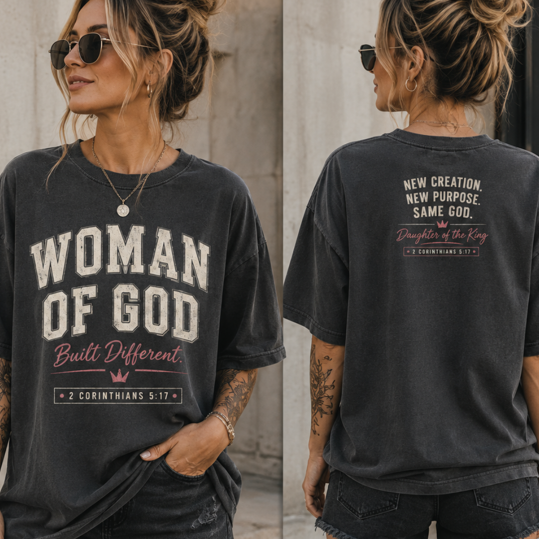 WOMAN OF GOD - BUILT DIFFERENT TEE