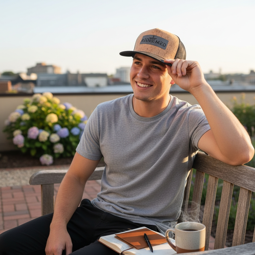 Redeemed Cork Trucker Hat