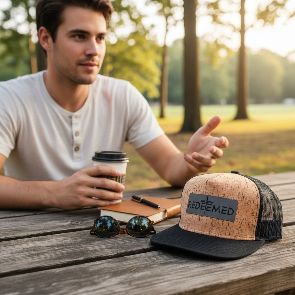 Redeemed Cork Trucker Hat
