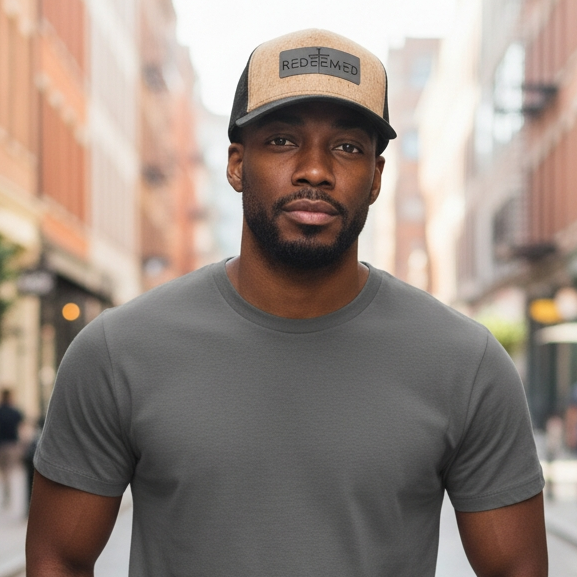 Redeemed Cork Trucker Hat