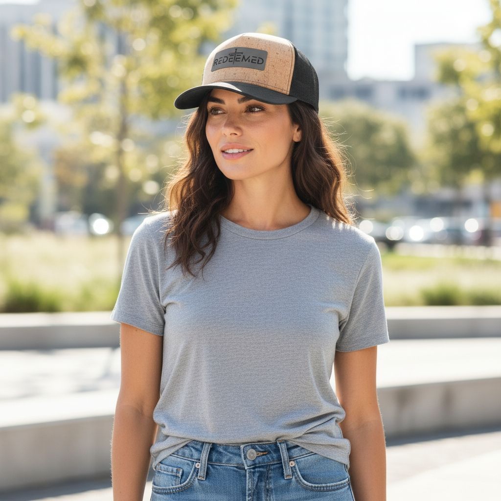 Redeemed Cork Trucker Hat