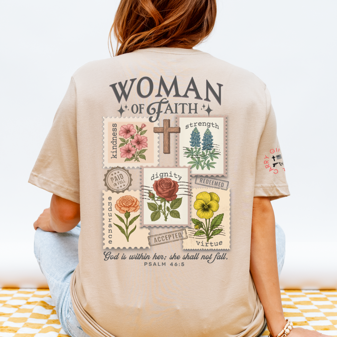 SHE IS ROOTED IN FAITH TEE