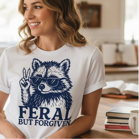 FERAL BUT FORGIVEN TEE