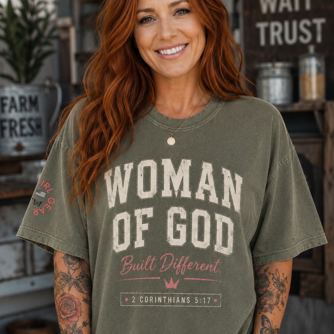 WOMAN OF GOD - BUILT DIFFERENT TEE