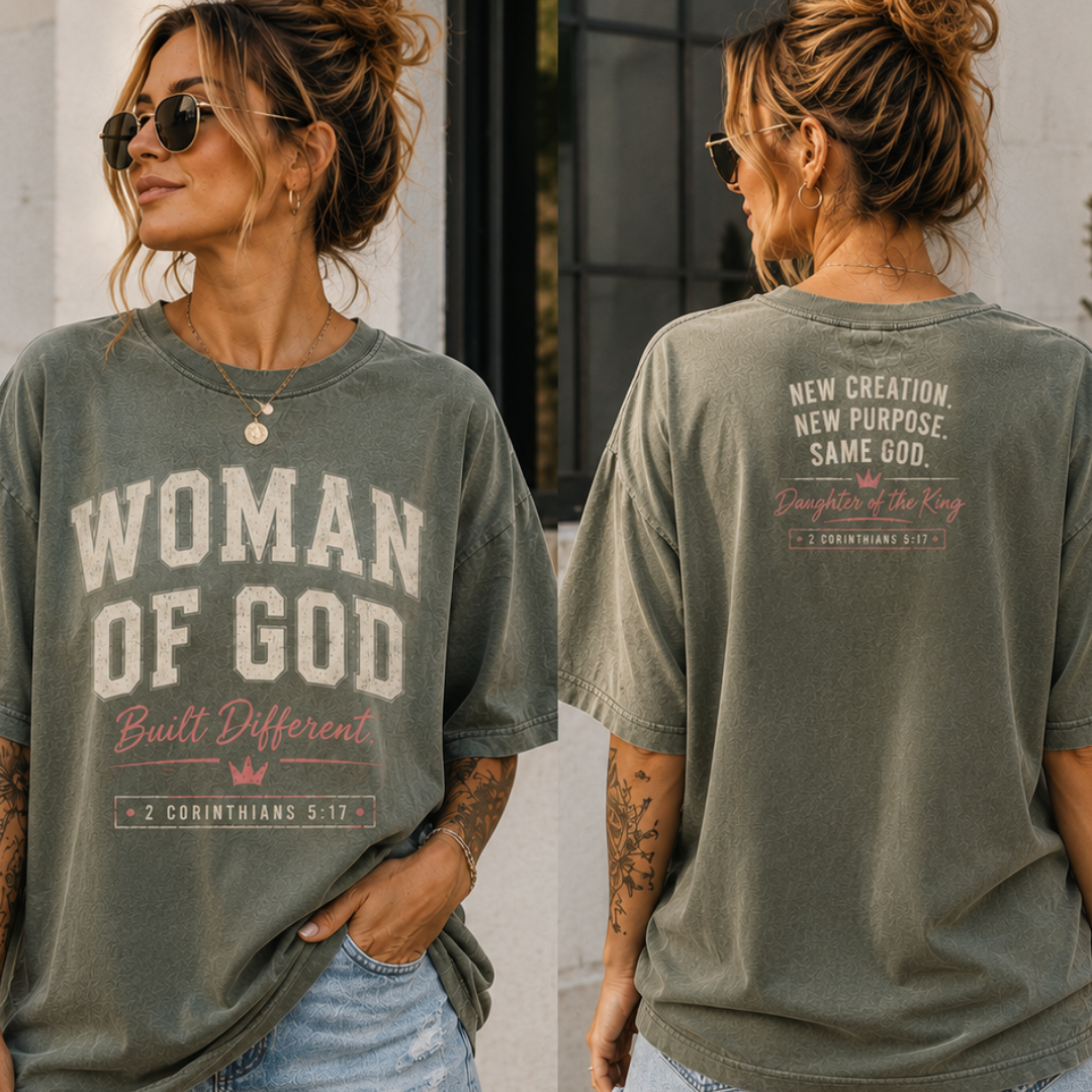 WOMAN OF GOD - BUILT DIFFERENT TEE