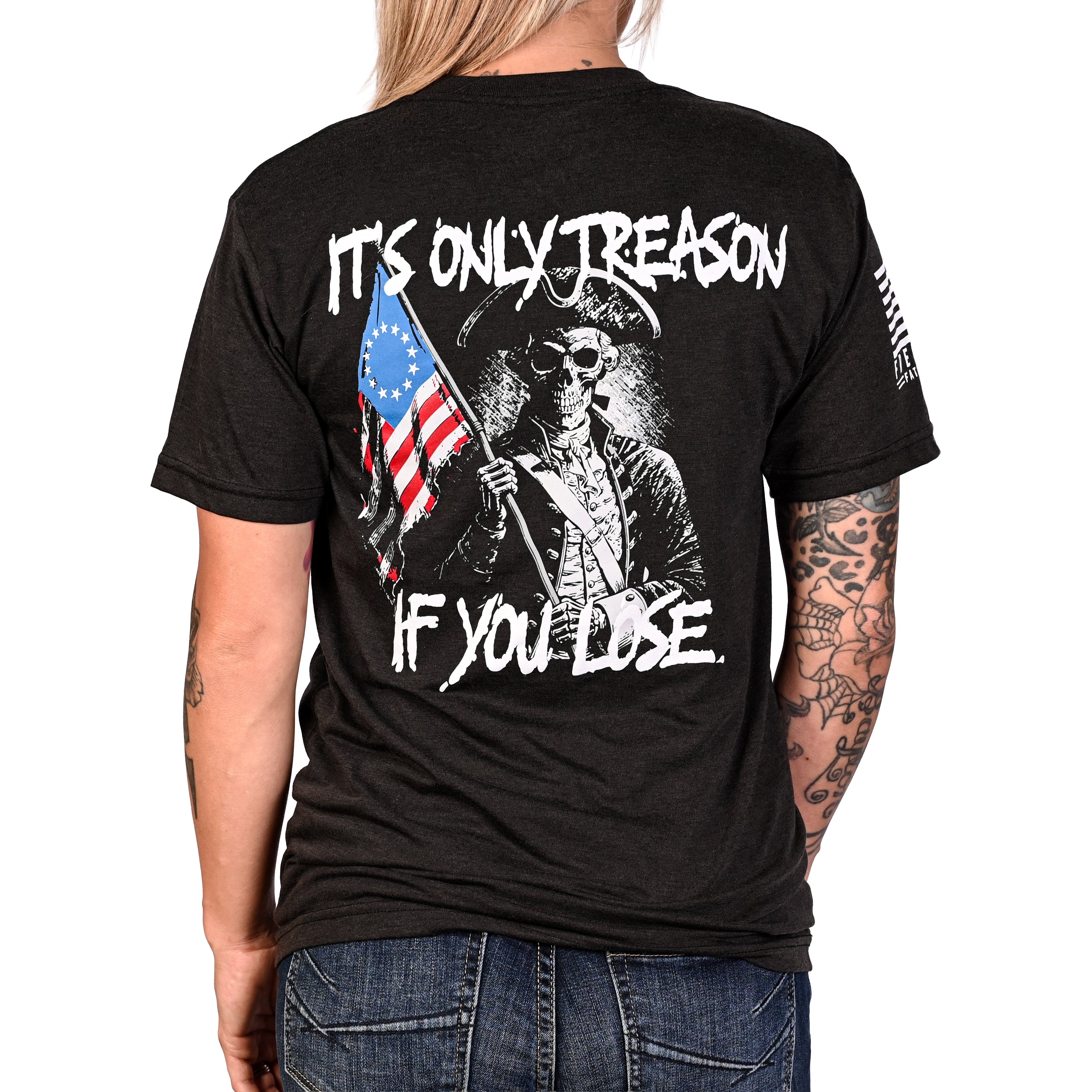 Women's It's Only Treason If You Lose Patriotic Boyfriend Fit T-Shirt
