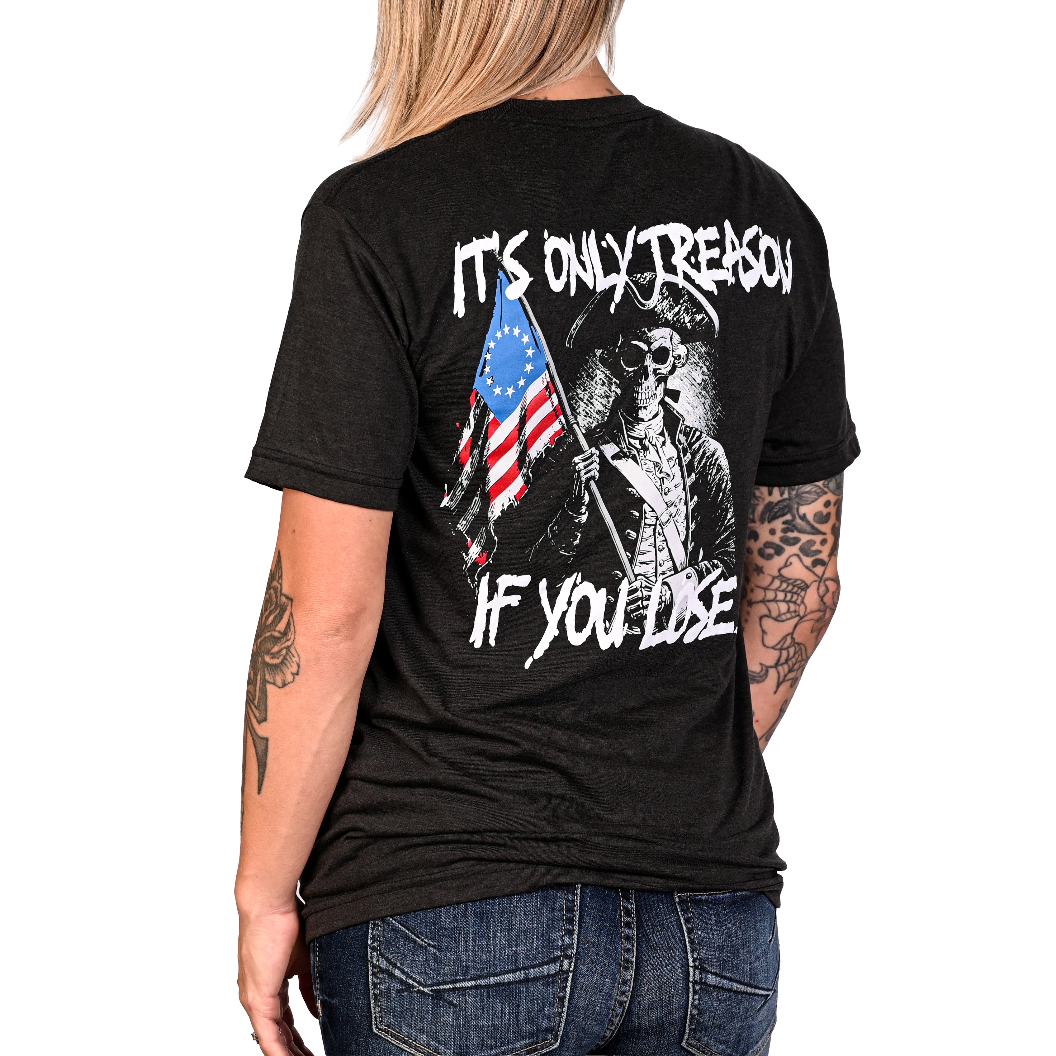 Women's It's Only Treason If You Lose Patriotic Boyfriend Fit T-Shirt