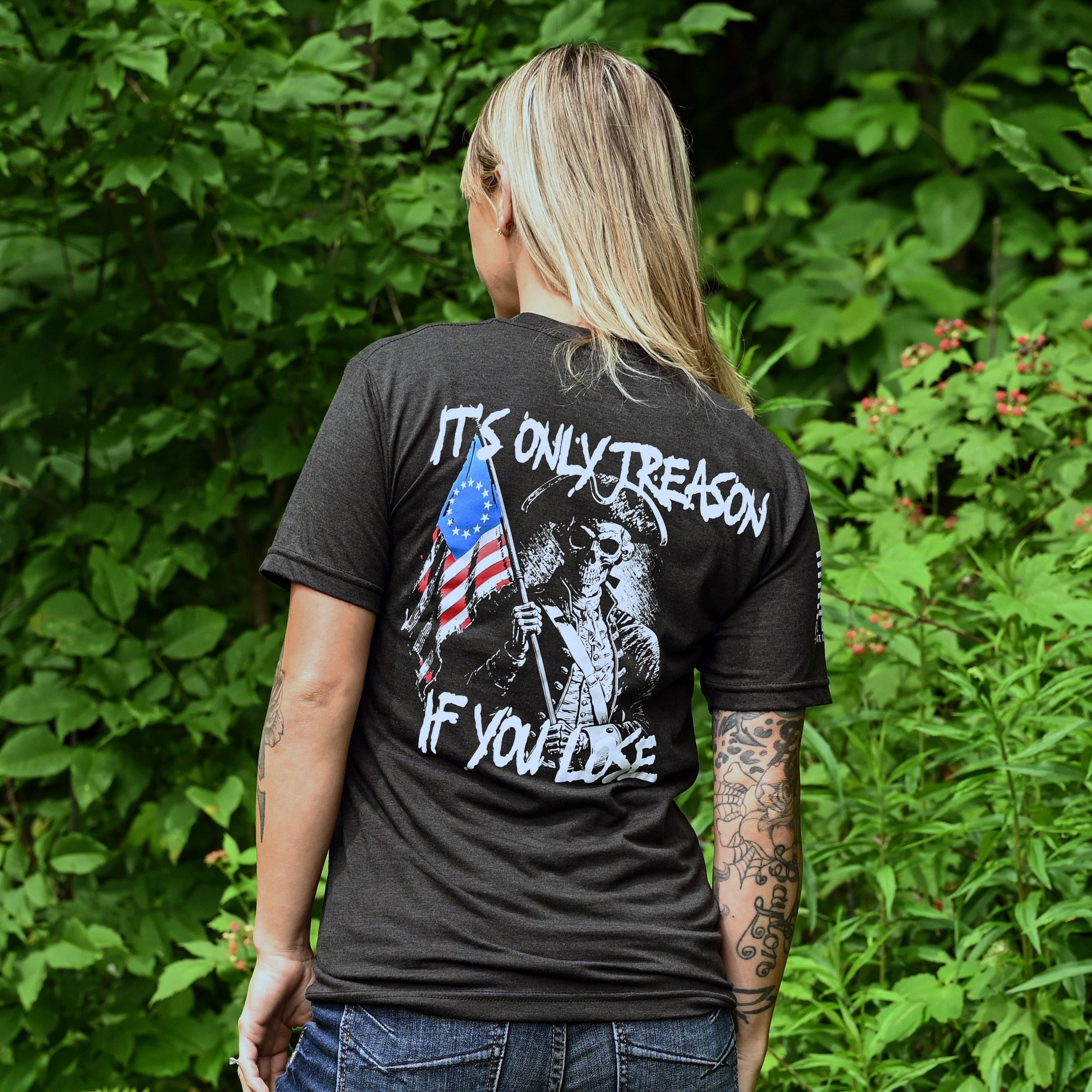 Women's It's Only Treason If You Lose Patriotic Boyfriend Fit T-Shirt