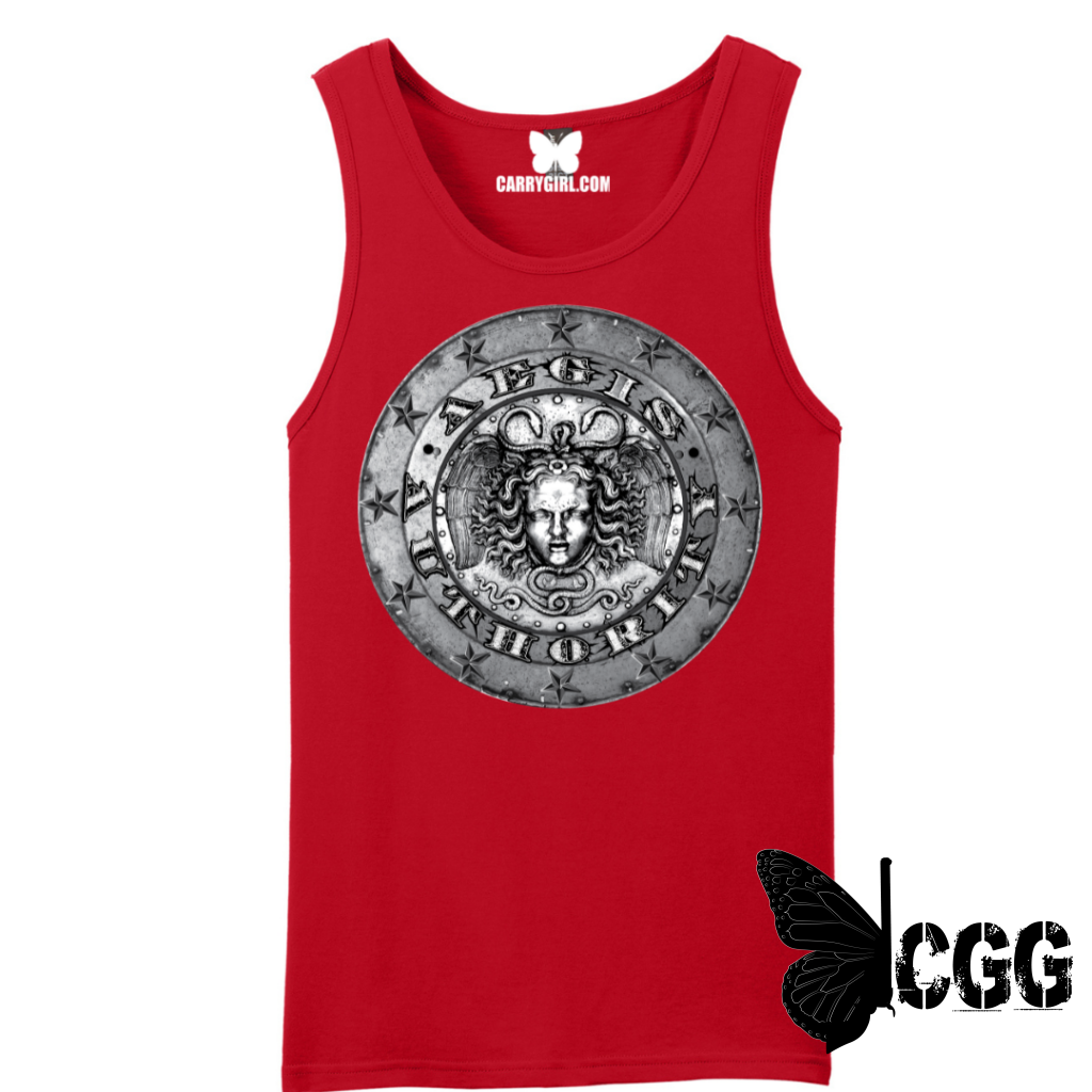 Aegis Authority Tank Red / Xs Unisex Cut Tee