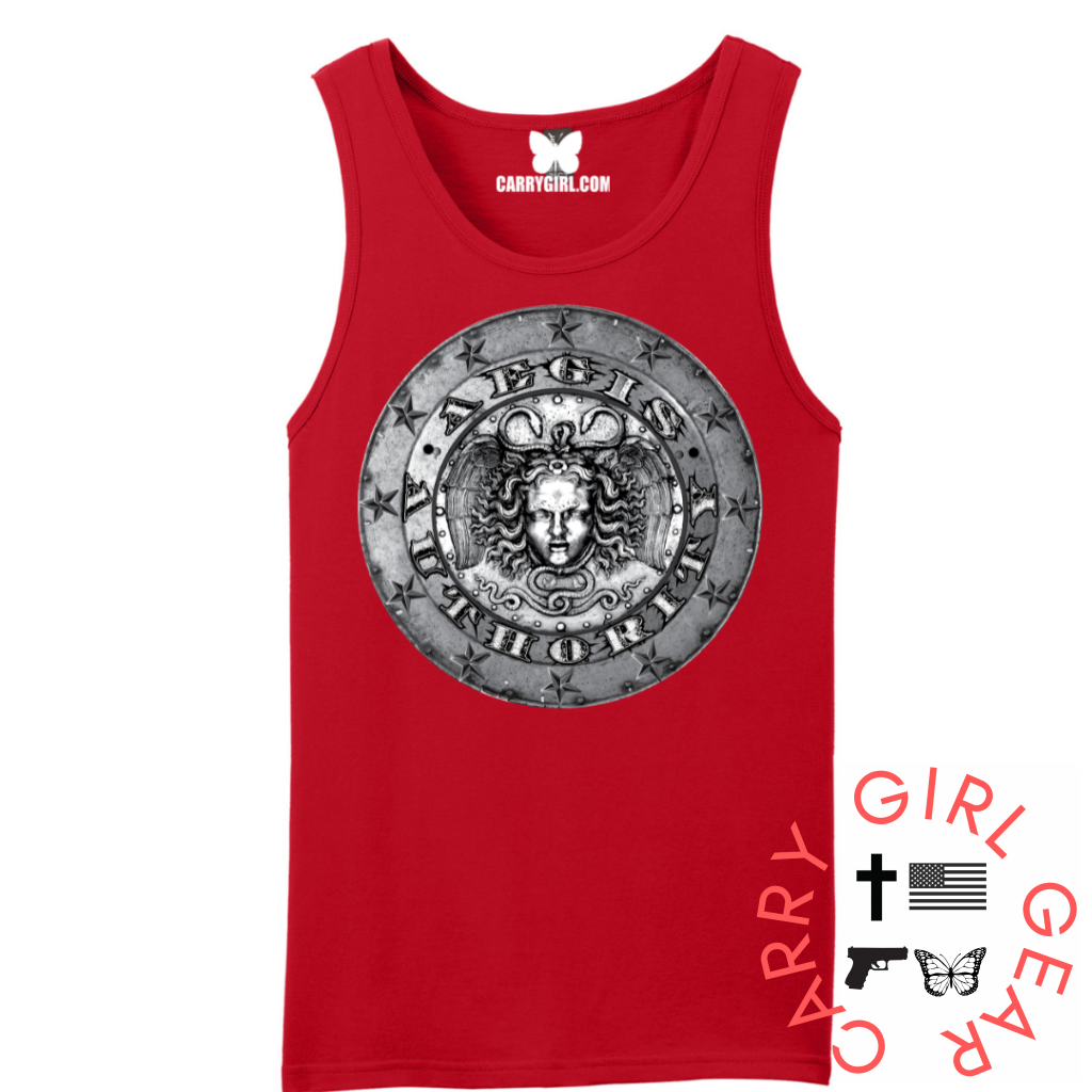 Aegis Authority Tank Red / Xs Unisex Cut Tee