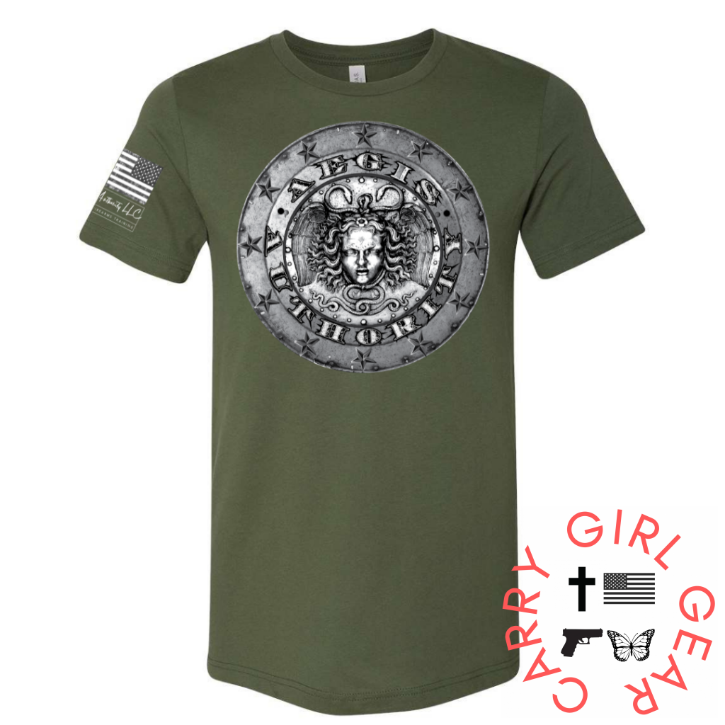 Aegis Authority Tee Military Green / Xs Unisex Cut Tee