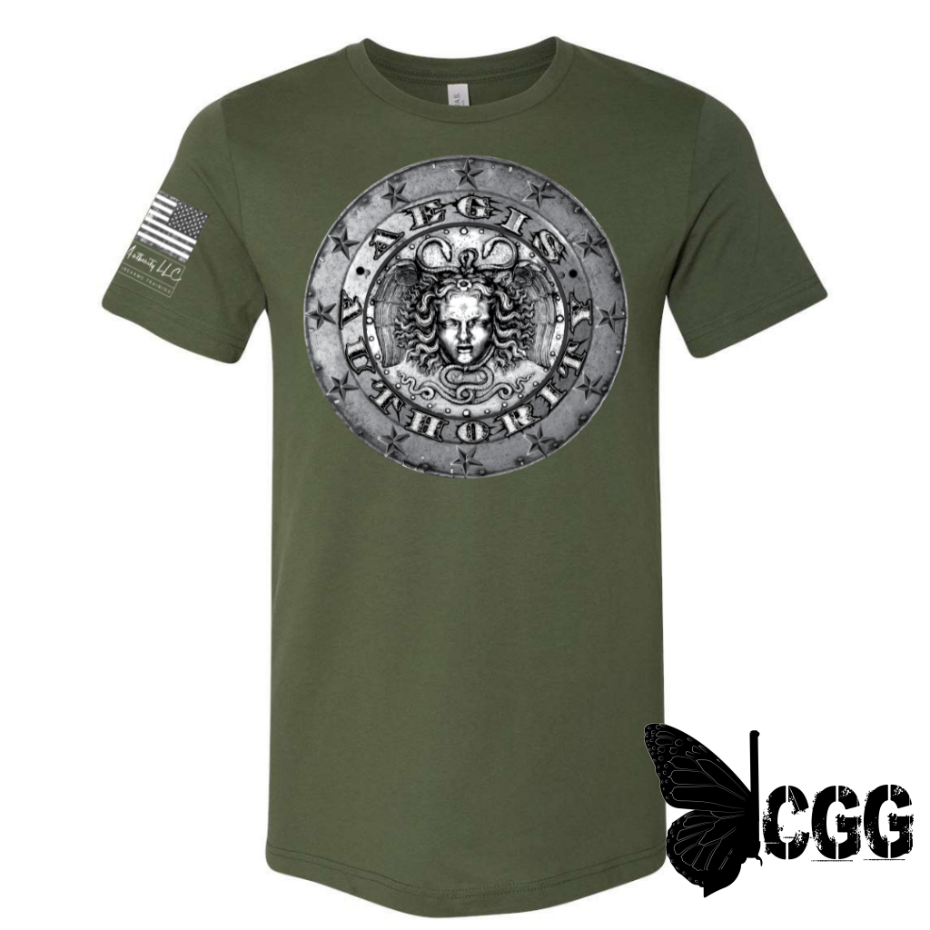 Aegis Authority Tee Military Green / Xs Unisex Cut Tee