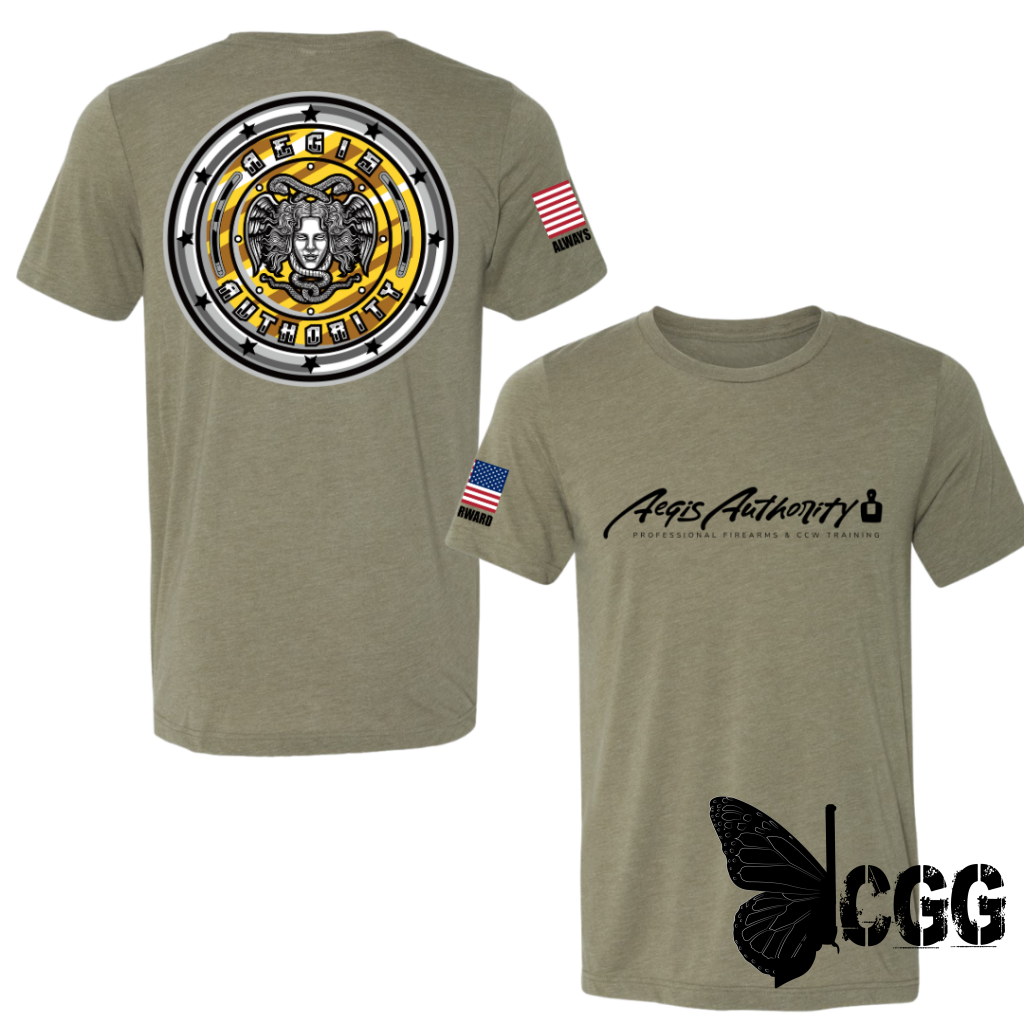 Aegis Authority Tee Xs / Od Green Unisex Cut Cgg Perfect Tee