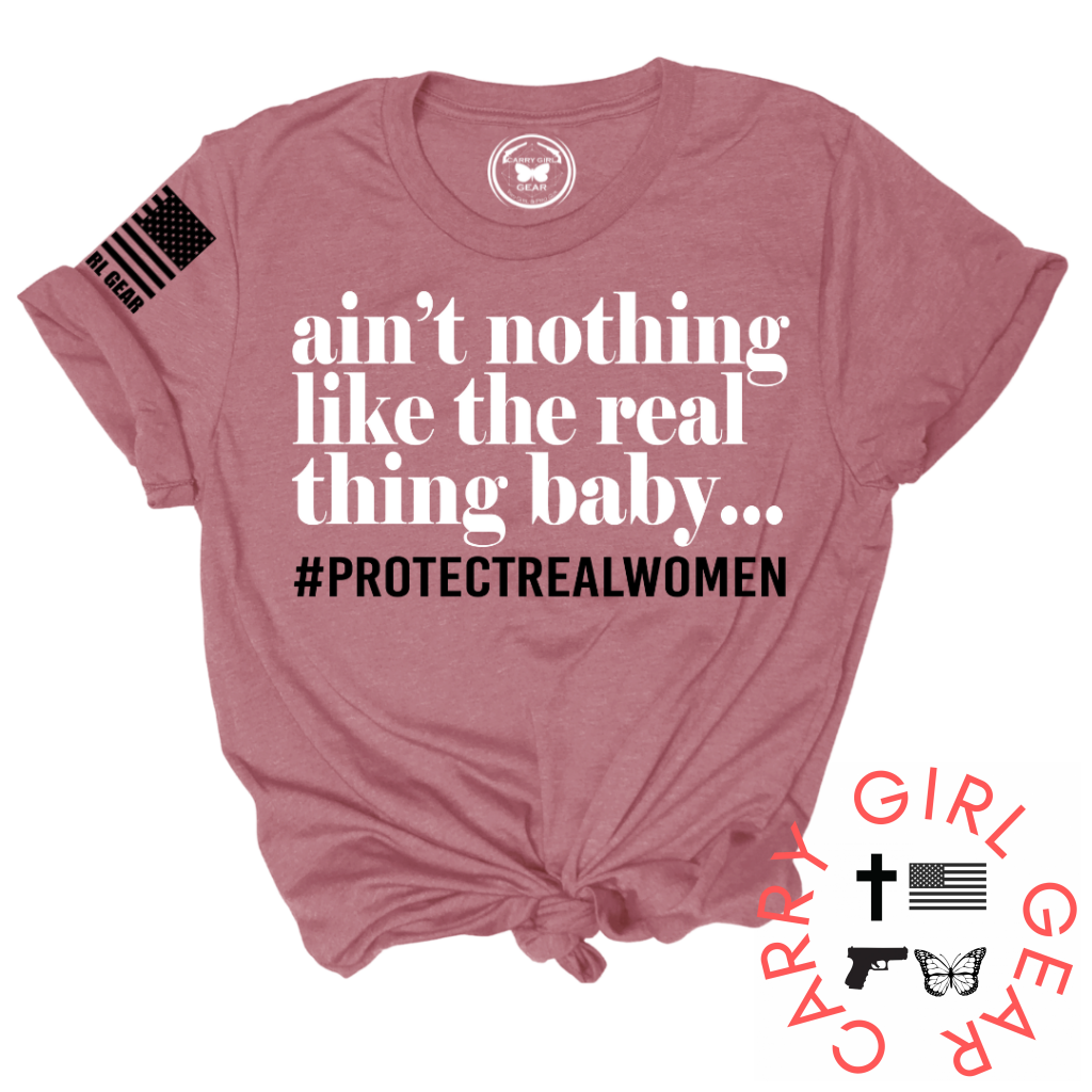 Aint Nothing Like The Real Thing Baby Tee Xs / Mauve Unisex Cut Cgg Perfect Tee