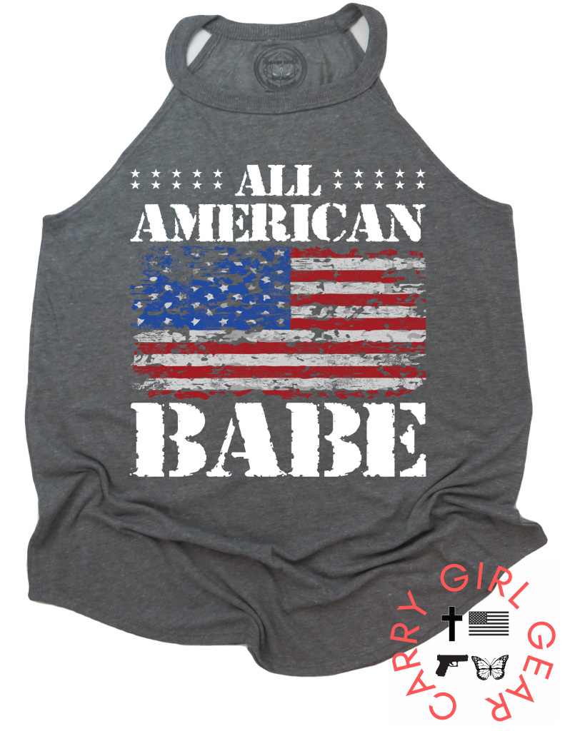 All American Babe Badass Tank Xs / Gray Cgg Badass Tank