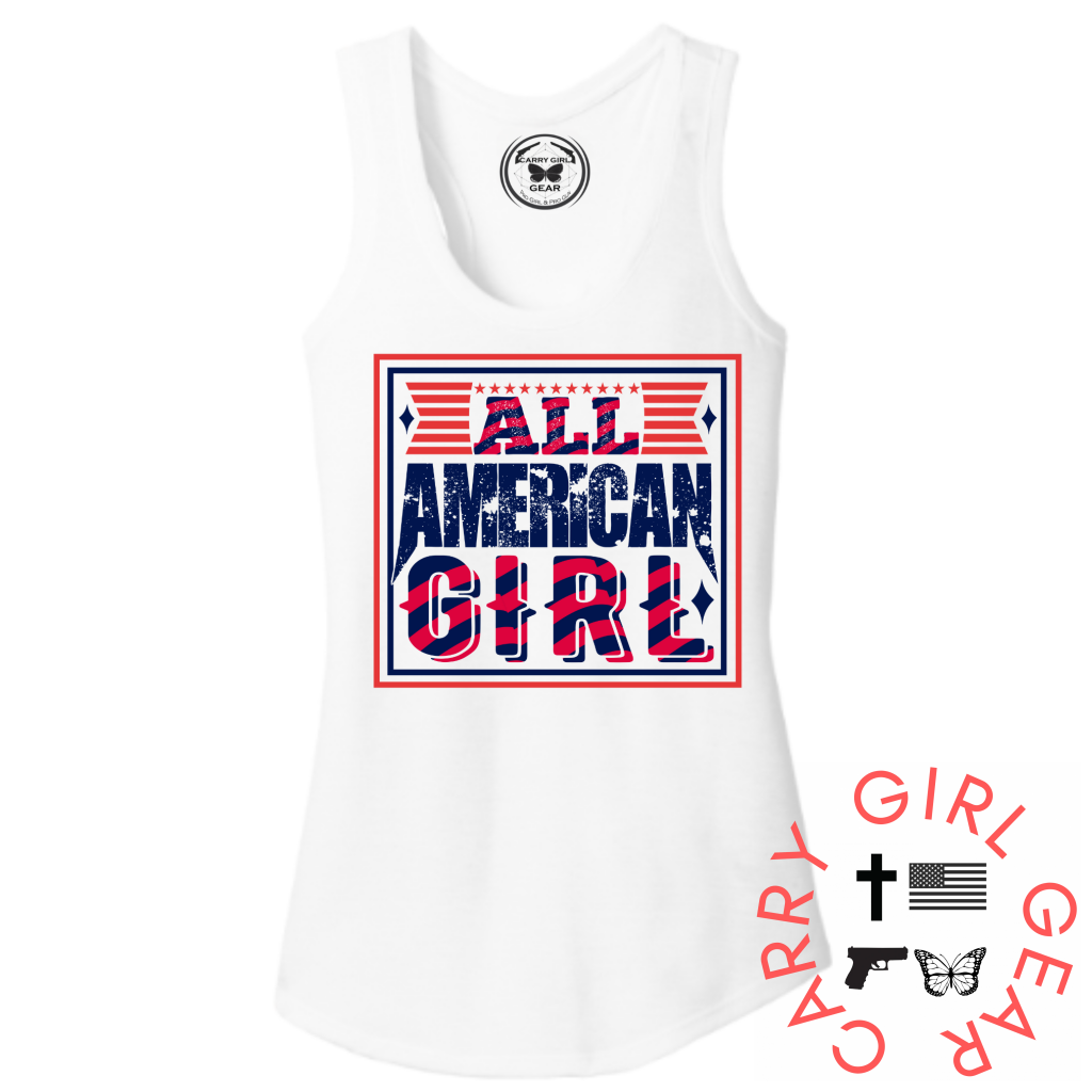 All American Girl Tank Top Xs / White Tank Top