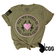 All I Need Tee Xs / Olive Unisex Cut Cgg Perfect