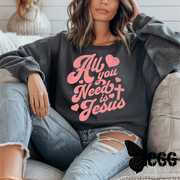 All You Need Is Jesus Sweatshirt Sweatshirt / Dark Gray Xs