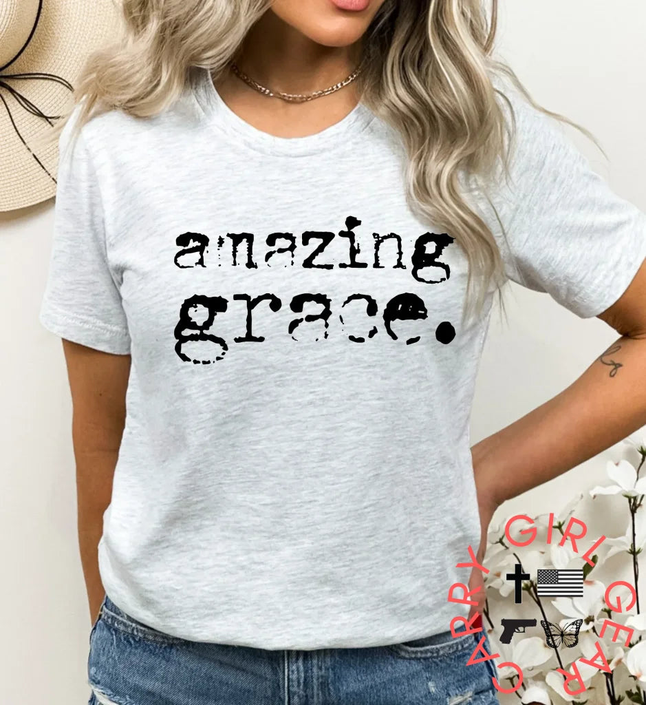 AMAZING GRACE. CREWNECK TEE/SWEATSHIRT PRESALE! TEE / ASH GREY / S