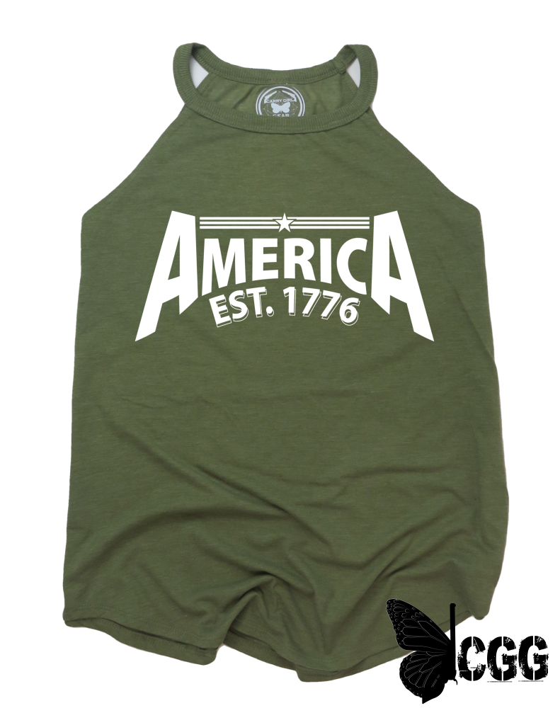 America Baby Badass Tank Xs / Military Green Cgg Badass Tank